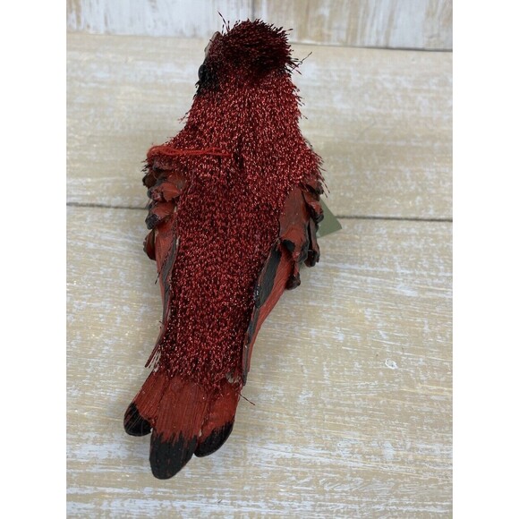 Vintage Seasons of Canon Falls Red Cardinal Feather Ornament w/Tag - Picture 4 of 7